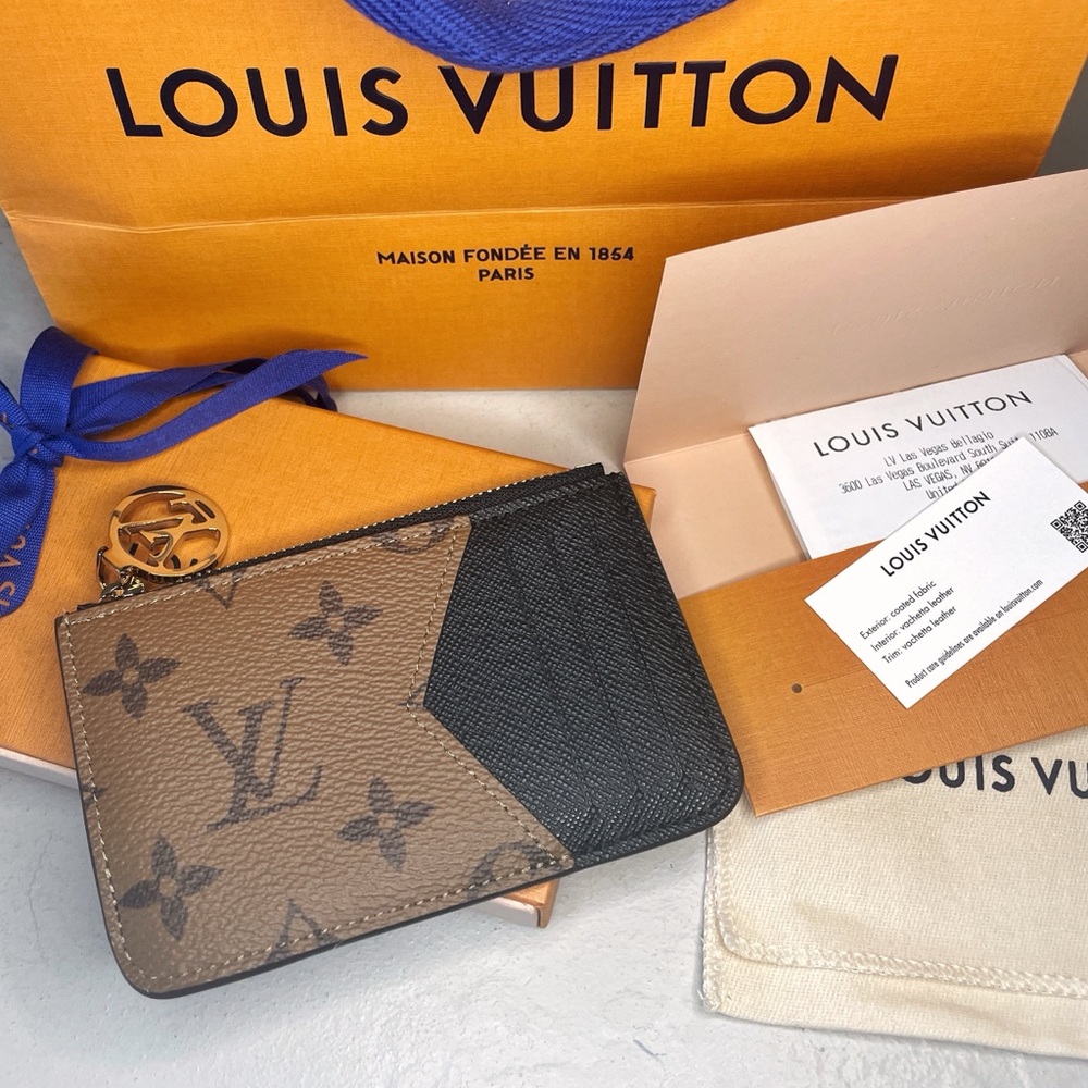 NWT Louis Vuitton Wallet Card Holder Romy Reverse Monogram FULL SET - Picture 7 of 17